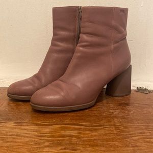 Purple Leather Heeled Chelsea Boots, Camper Brand